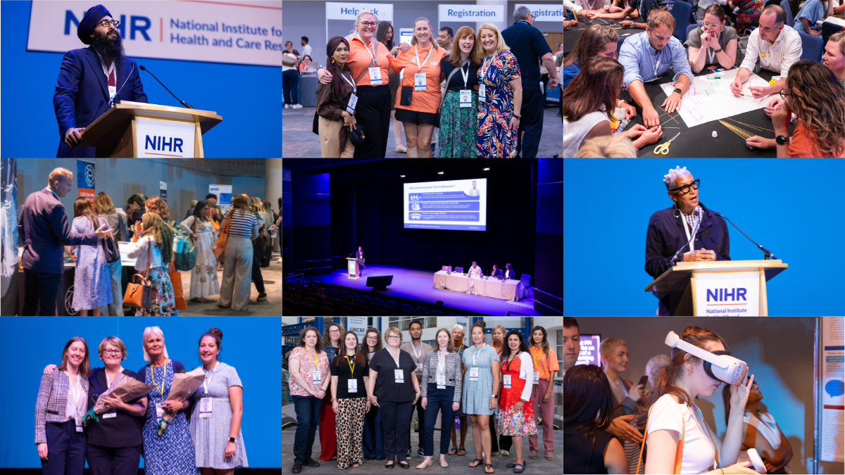 Composite image with various pictures from the conference, showcasing teams, attendees, sponsors and speakers